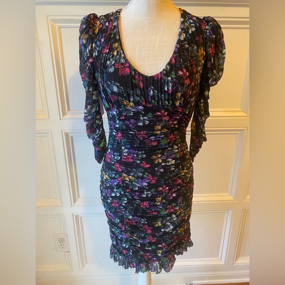 French Connection Dresses & Skirts - FRENCH CONNECTION ZELKA ALANNA JERSEY DRESS SIZE 2 RUCHING FLORAL